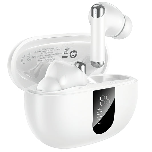 Handsfree Bluetooth HOCO EQ26, TWS, ANC, Hvit