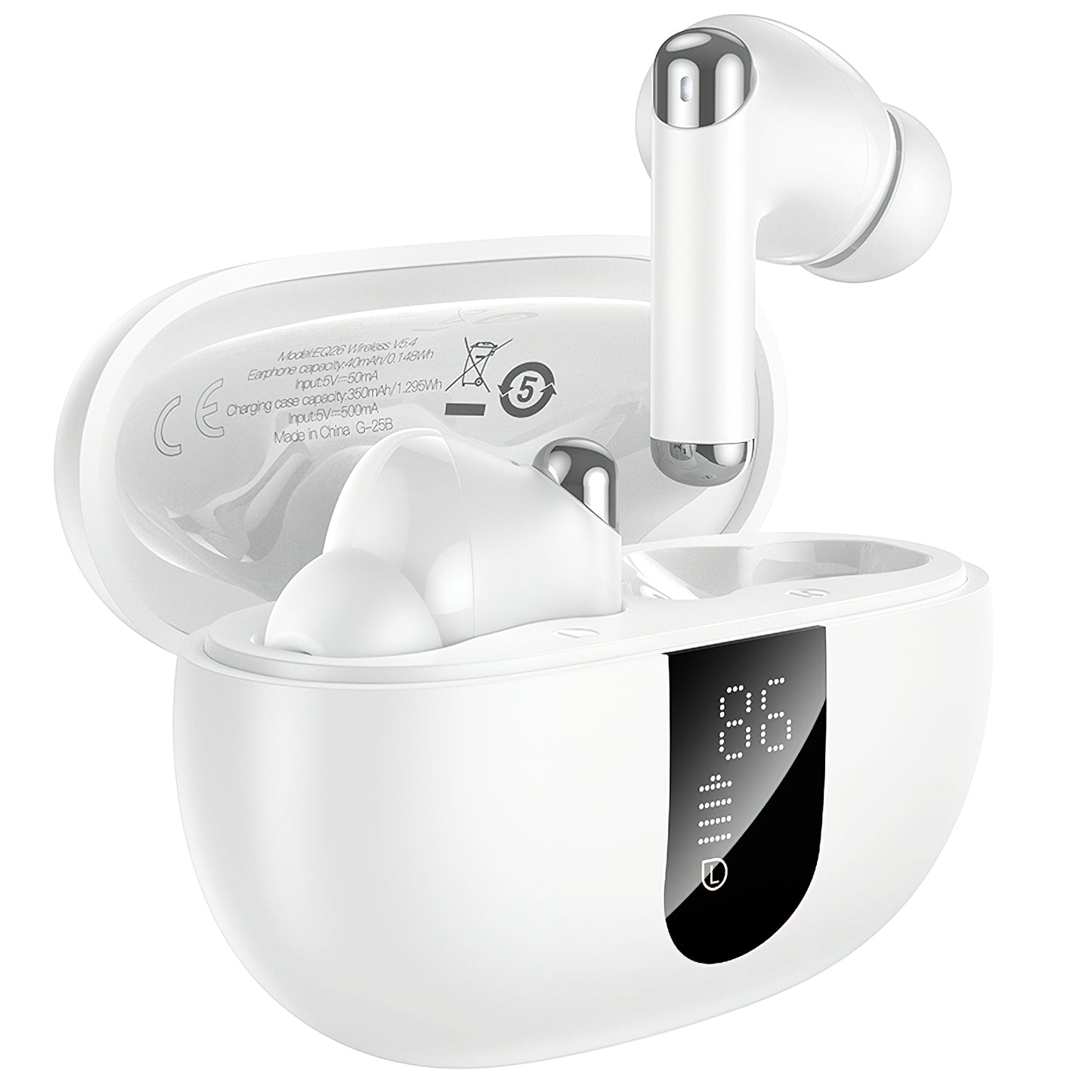 Handsfree Bluetooth HOCO EQ26, TWS, ANC, Hvit