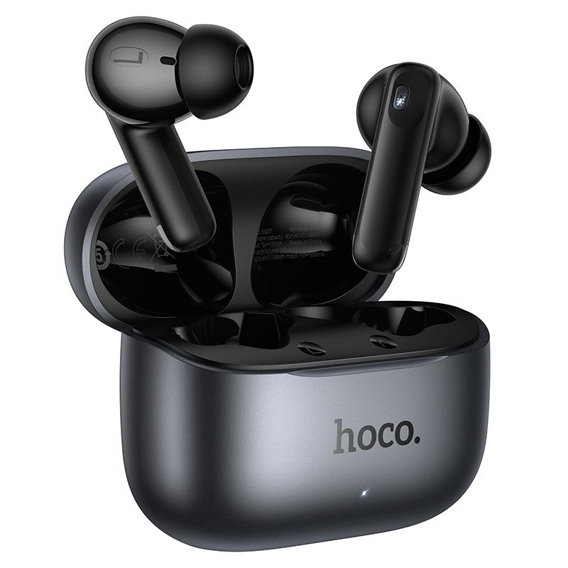 Bluetooth-håndfri HOCO EQ27 AI Oversettelse, TWS, ANC, Grå