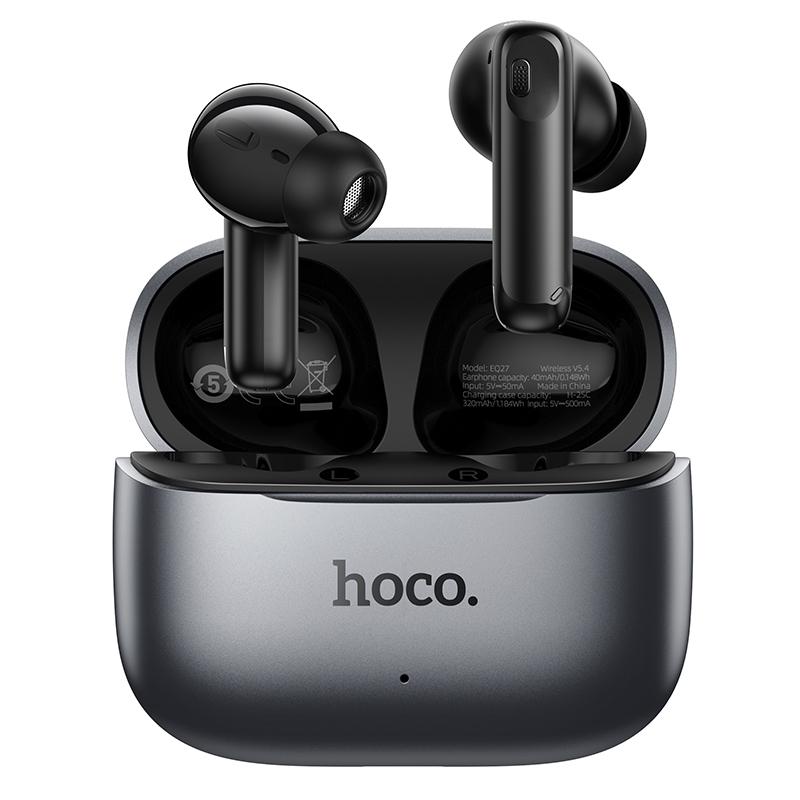 Bluetooth-håndfri HOCO EQ27 AI Oversettelse, TWS, ANC, Grå
