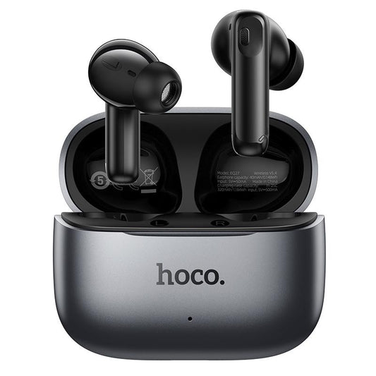 Bluetooth-håndfri HOCO EQ27 AI Oversettelse, TWS, ANC, Grå
