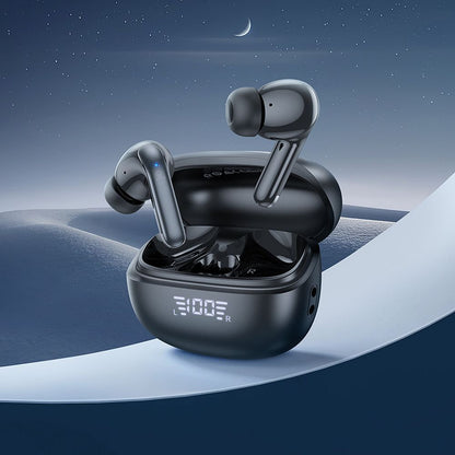 Håndfrie Bluetooth-hodetelefoner HOCO EQ5, TWS, ANC, svart 