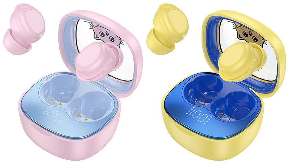 Handsfree Bluetooth HOCO EW111, TWS, Rosa