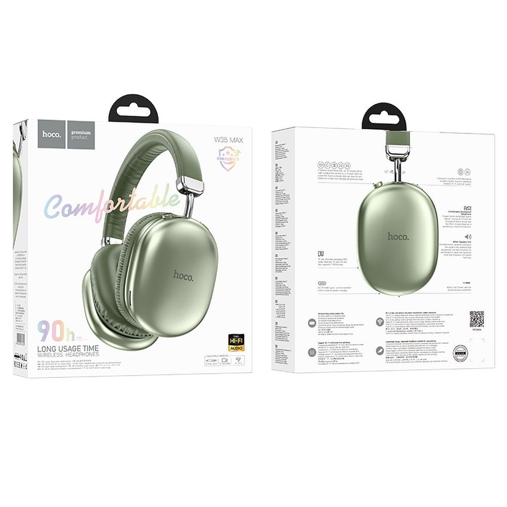 Handsfree Bluetooth HOCO W35 Max, A2DP, Grønn
