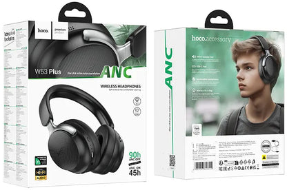 Handsfree Bluetooth HOCO W53 Plus, A2DP, ANC, Svart