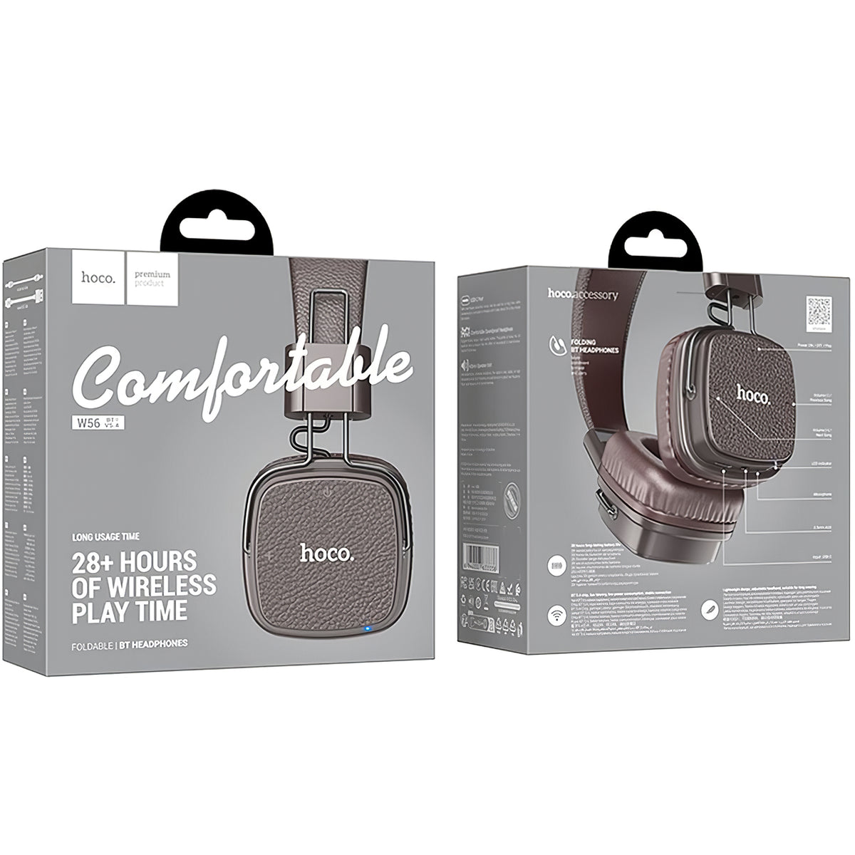 Bluetooth håndfri Bluetooth HOCO W56, A2DP, Brun 