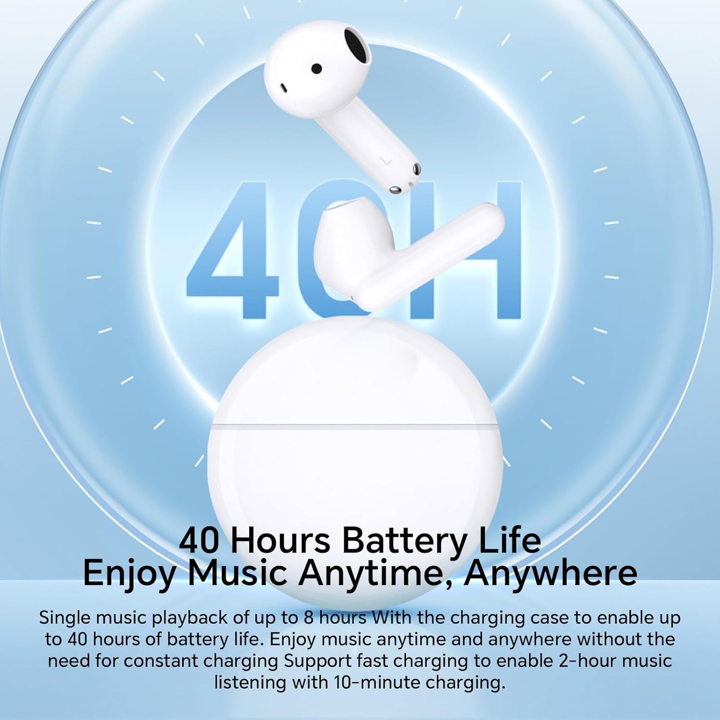 Handsfree Bluetooth Honor Choice X7e, TWS, ANC, Hvit 5504ABHF