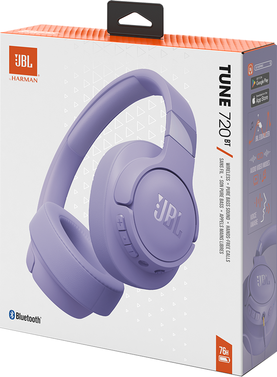 Handsfree Bluetooth JBL Tune 720BT, MultiPoint, A2DP, Lilla JBLT720BTPUR
