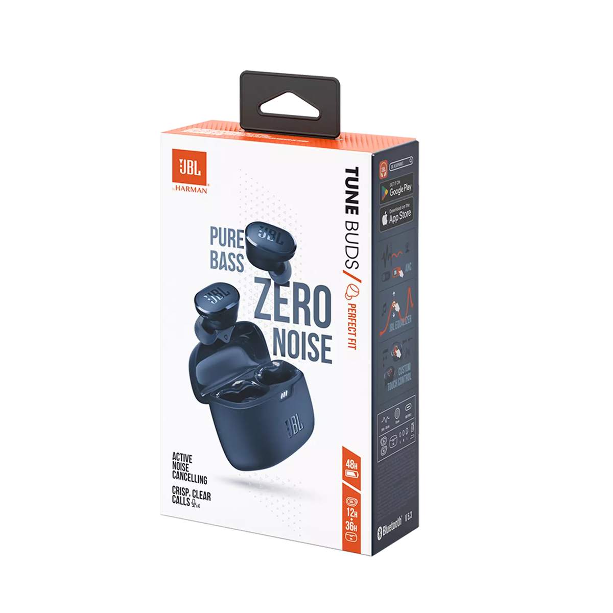 Handsfree Bluetooth JBL Tune Buds, TWS, ANC, MultiPoint, Blå JBLTBUDSBLU