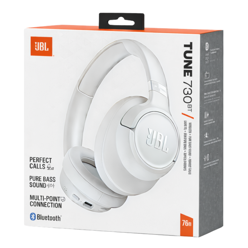 Handsfree Bluetooth JBL Tune 730BT, MultiPoint, A2DP, Hvit JBLT730BTWHT