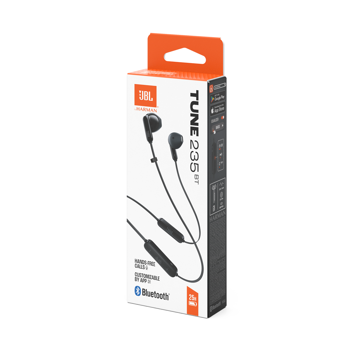 Handsfree Bluetooth JBL Tune 235BT, MultiPoint, A2DP, Svart JBLT235BTBLK