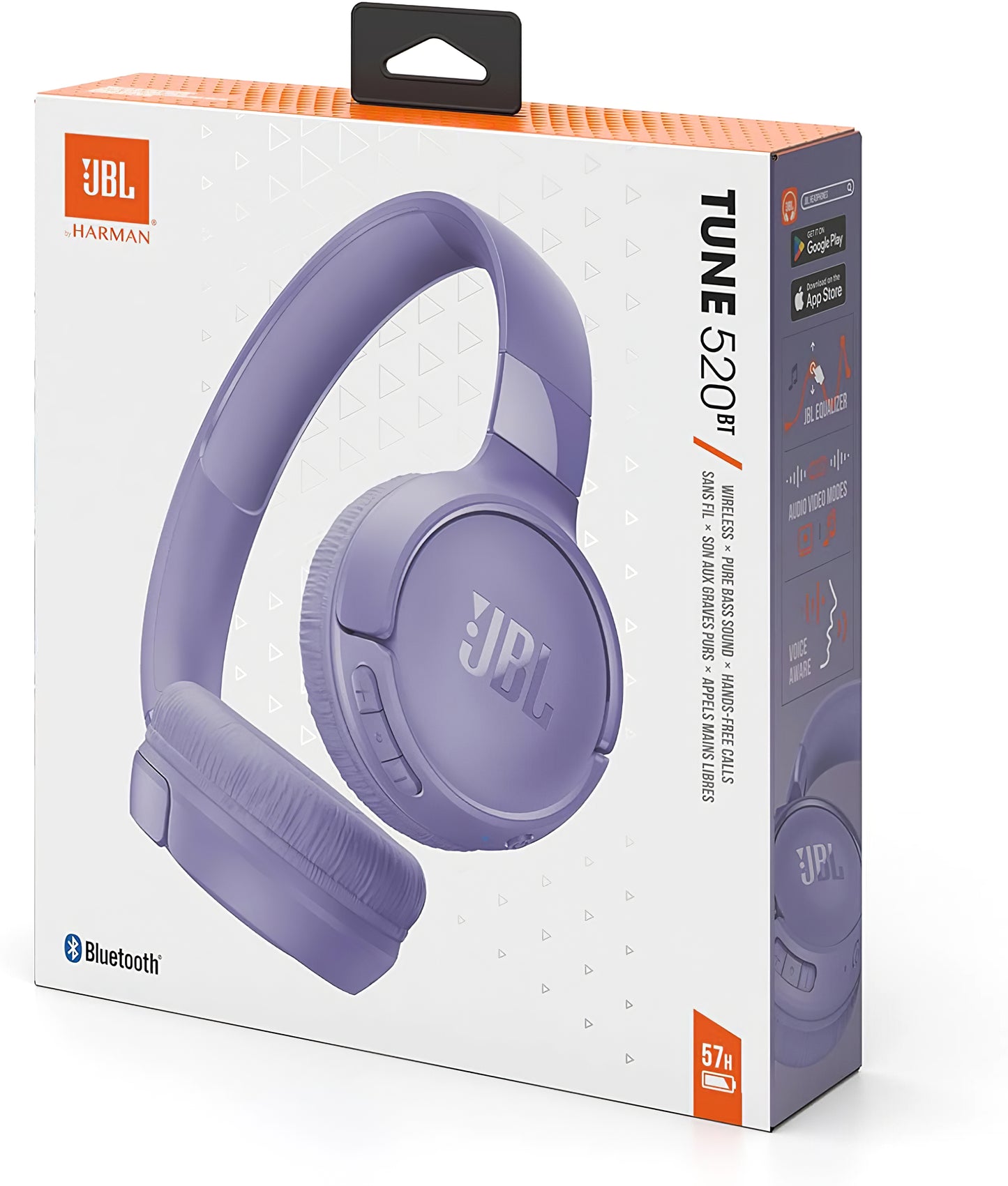 Håndfri Bluetooth JBL Tune 520BT, MultiPoint, A2DP, Lilla JBLT520BTPUR