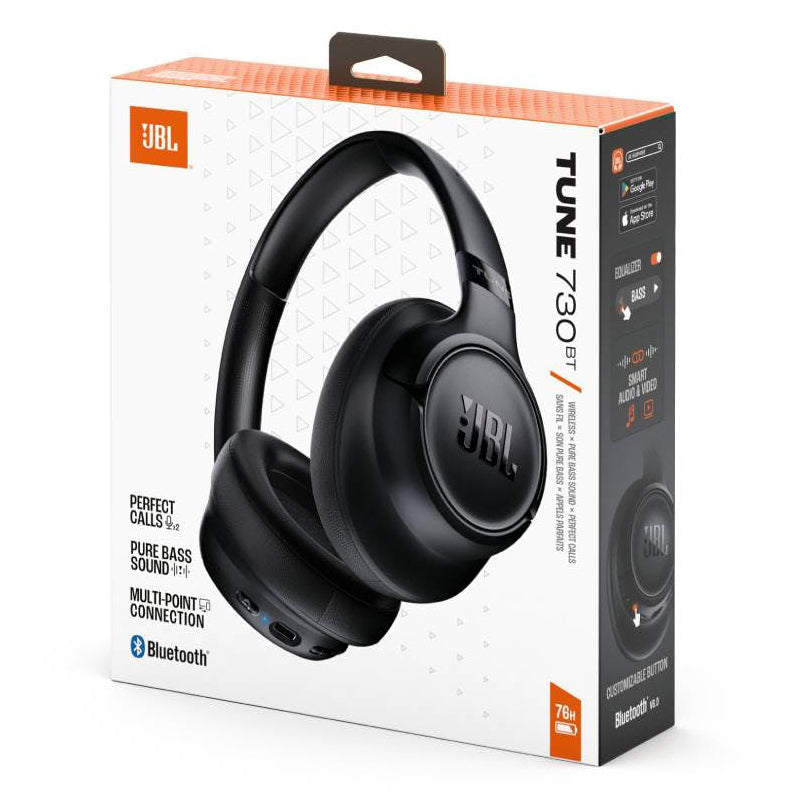 Handsfree Bluetooth JBL Tune 730BT, MultiPoint, A2DP, Svart JBLT730BTBLK