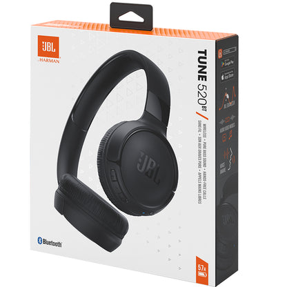 Handsfree Bluetooth JBL Tune 520BT, MultiPoint, Svart, Reseglet