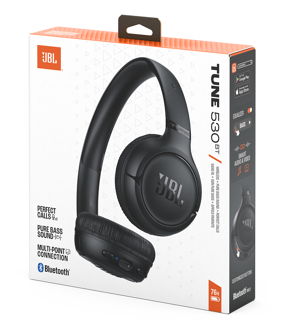 Handsfree Bluetooth JBL Tune 530BT, MultiPoint, A2DP, Svart