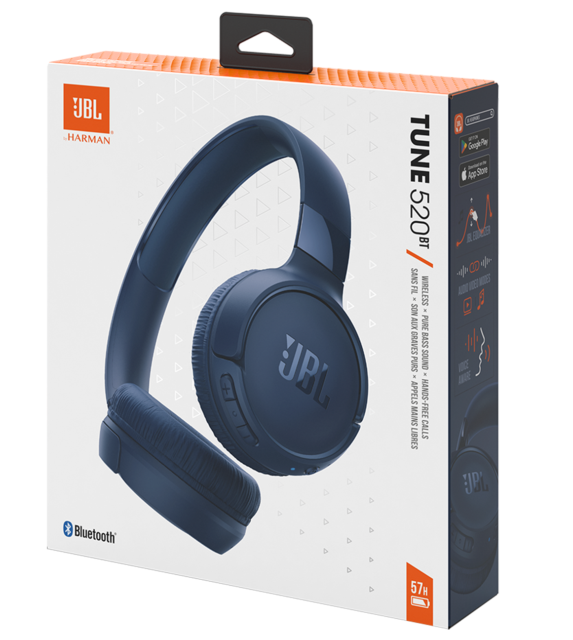 Håndfri Bluetooth JBL Tune 520BT, MultiPoint, A2DP, Blå JBLT520BTBLU