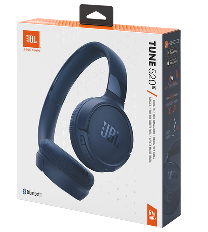 Håndfri Bluetooth JBL Tune 520BT, MultiPoint, A2DP, Blå JBLT520BTBLU