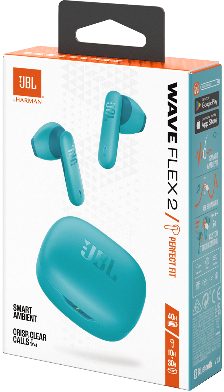 Handsfree Bluetooth JBL Wave Flex 2, TWS, ANC, MultiPoint, Blå JBLWFLEX2BLU