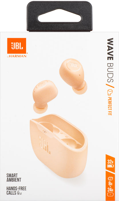 Handsfree Bluetooth JBL Wave Buds, TWS, Beige, Reseglet JBLWBUDSBEG