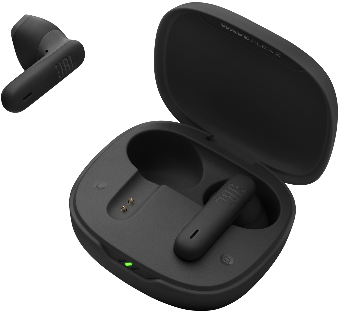 Handsfree Bluetooth JBL Wave Flex 2, TWS, ANC, MultiPoint, Svart JBLWFLEX2BLK