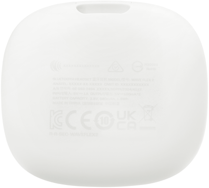 Handsfree Bluetooth JBL Wave Flex 2, TWS, ANC, MultiPoint, Hvit JBLWFLEX2WHT