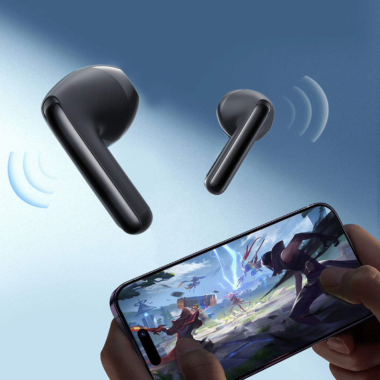 Handsfree Bluetooth Joyroom Funpods JR-FB1 Ny Versjon, TWS, Svart