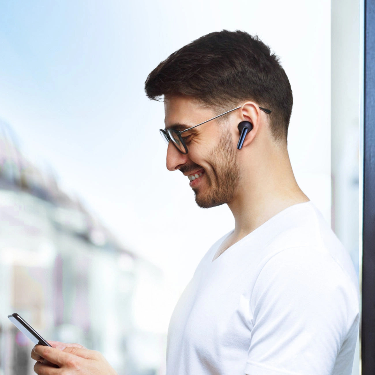 Handsfree Bluetooth Joyroom Funpods JR-FN2, TWS, ANC, Svart