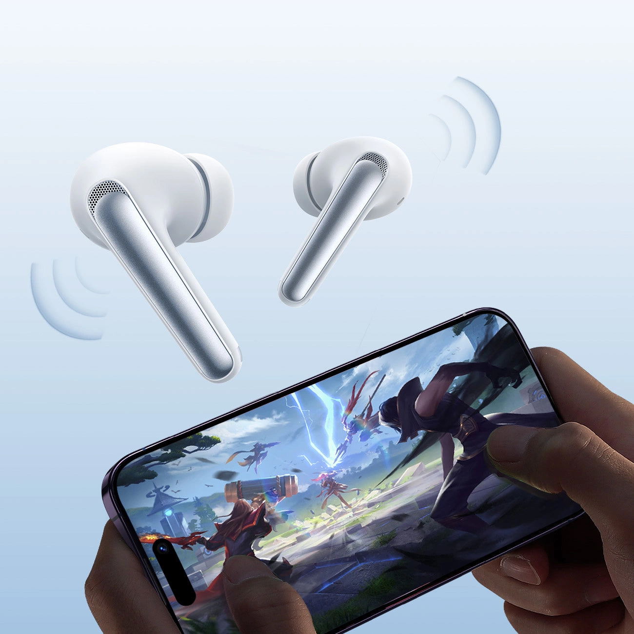 Handsfree Bluetooth Joyroom Funpods JR-FN2, TWS, ANC, Hvit