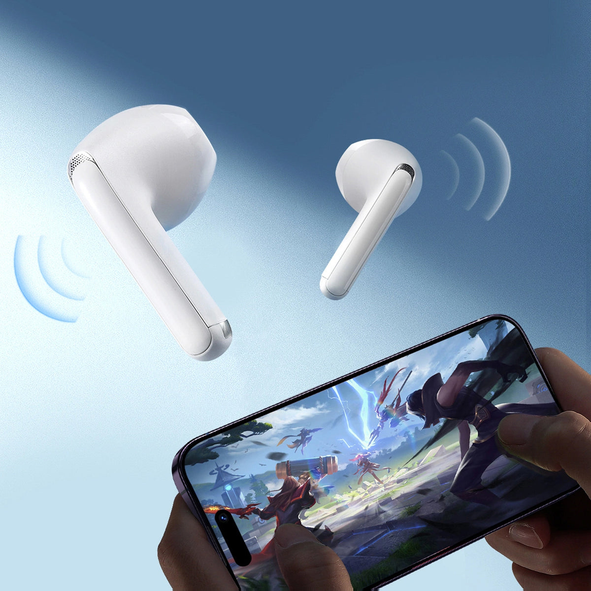Handsfree Bluetooth Joyroom Funpods JR-FB1 Ny Versjon, TWS, Hvit