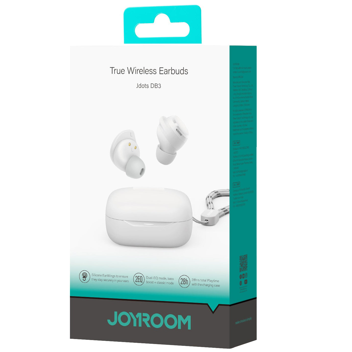 Handsfree Bluetooth Joyroom Jdots JR-DB3, TWS, Hvit