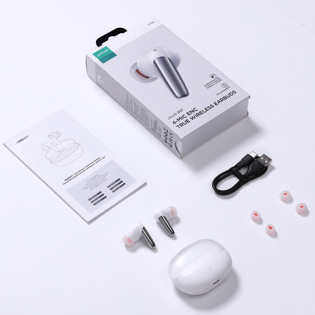 Handsfree Bluetooth Joyroom JR-BB1, TWS, Hvit
