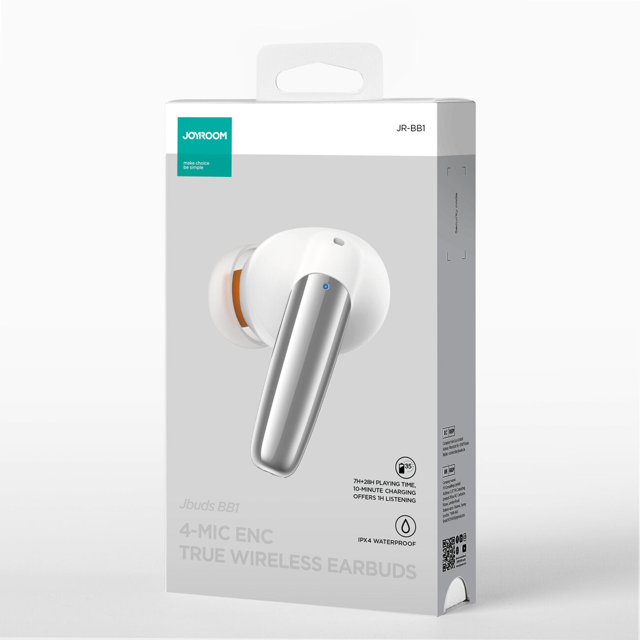 Handsfree Bluetooth Joyroom JR-BB1, TWS, Hvit