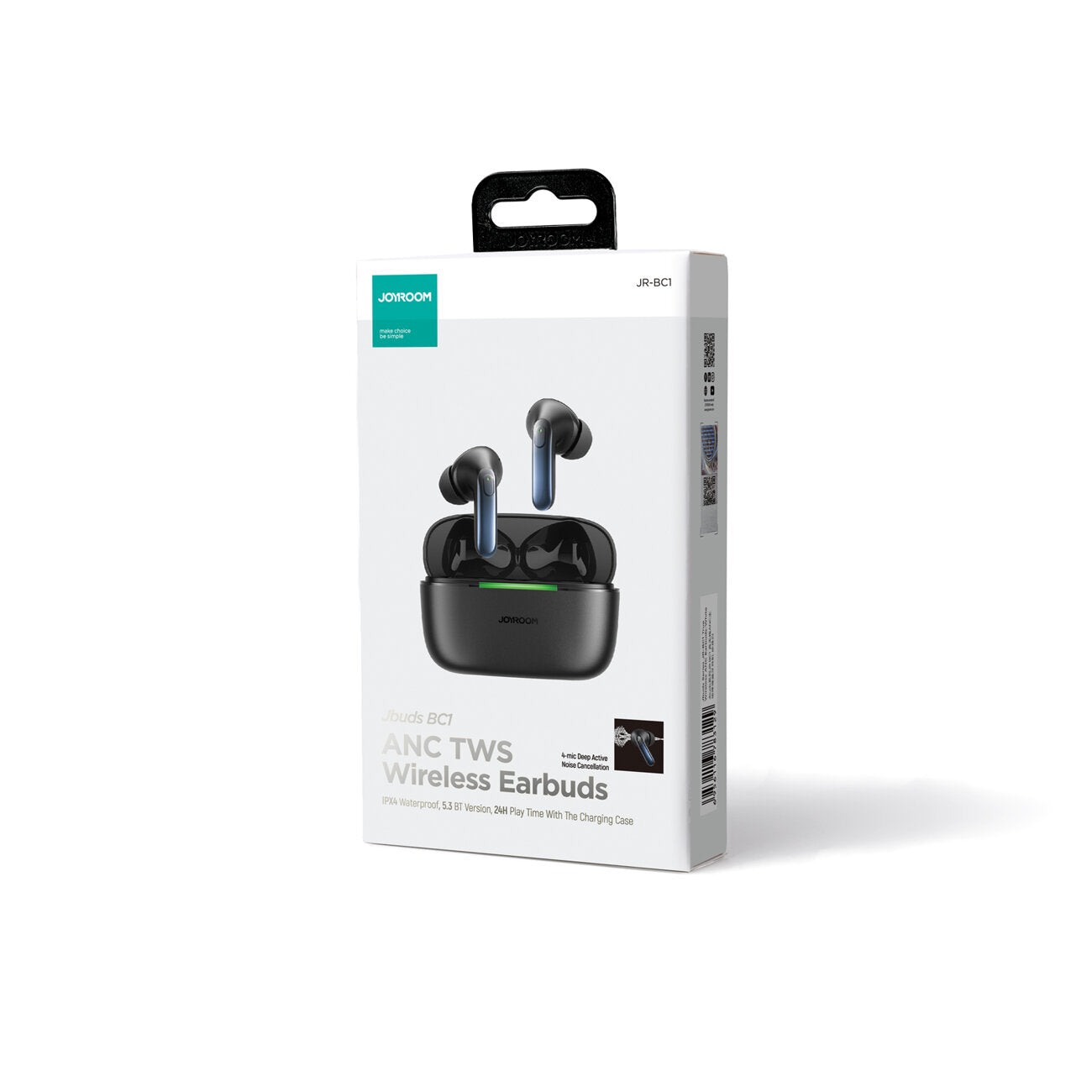 Handsfree Bluetooth Joyroom JR-BC1, TWS, ANC, Svart