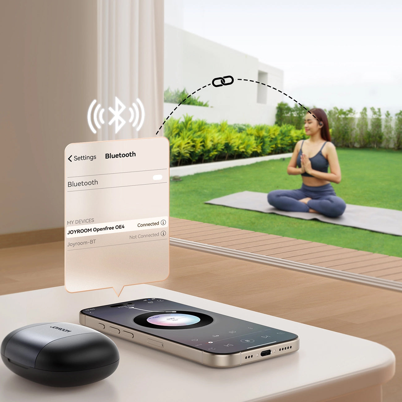 Handsfree Bluetooth Joyroom Open Ear JR-OE4, TWS, Svart