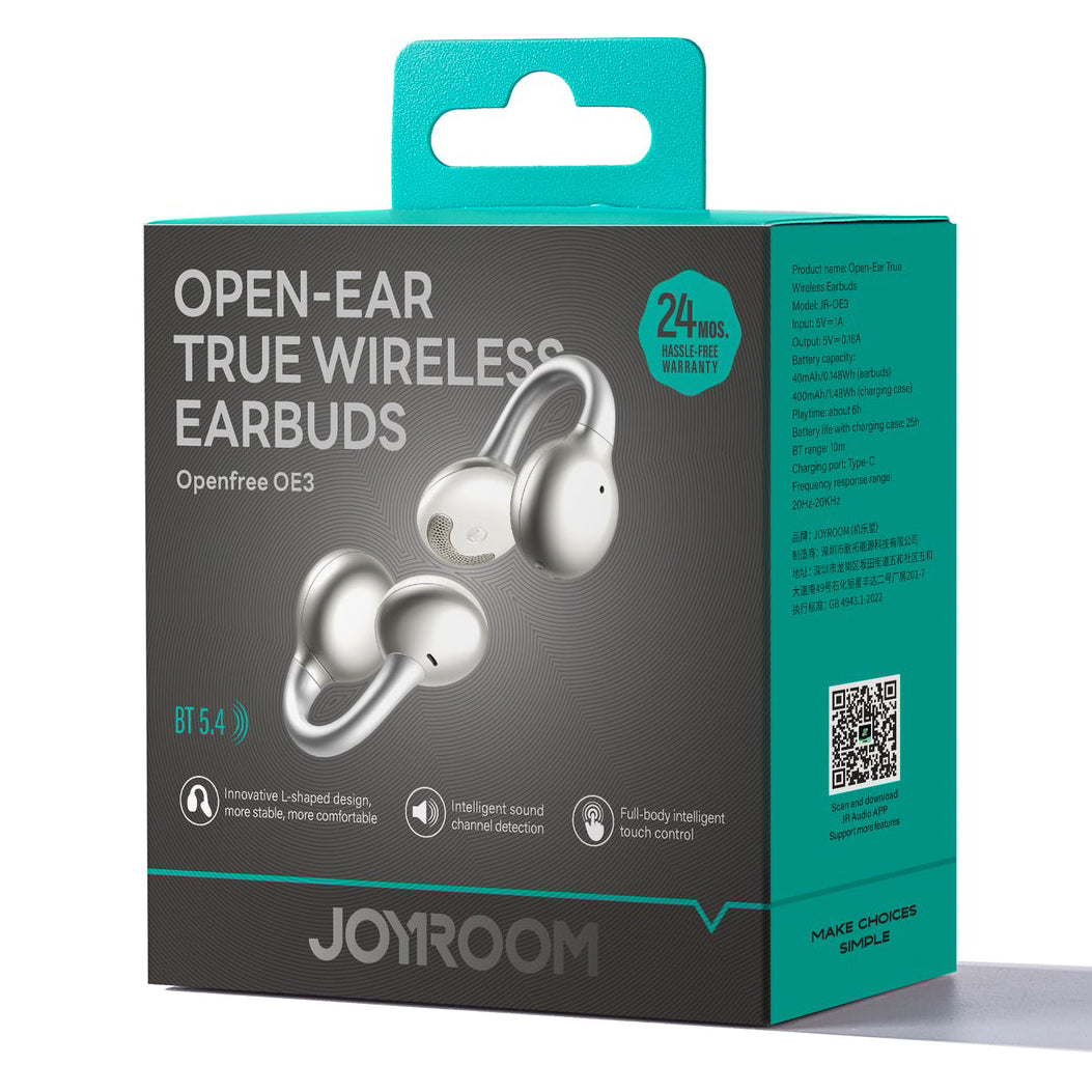 Handsfree Bluetooth Joyroom Openfree JR-OE3, TWS, Sølv