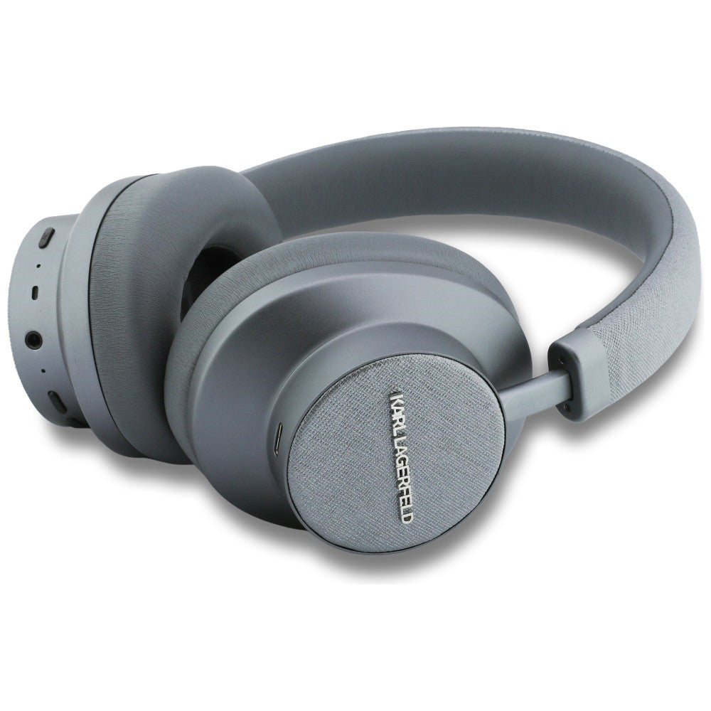 Handsfree Bluetooth Karl Lagerfeld Saffiano Elongated, A2DP, ANC, Grå