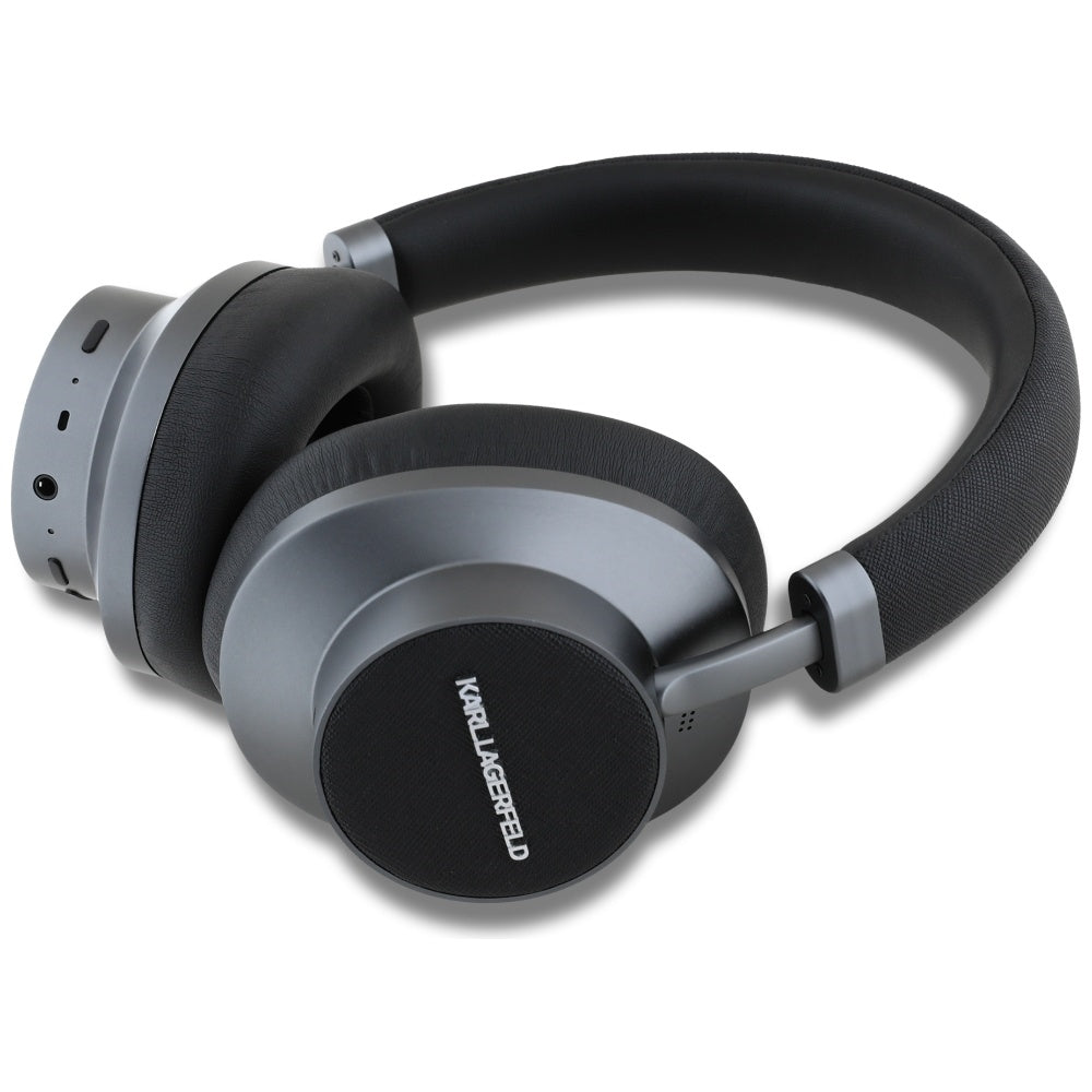 Handsfree Bluetooth Karl Lagerfeld Saffiano Elongated, A2DP, ANC, Svart