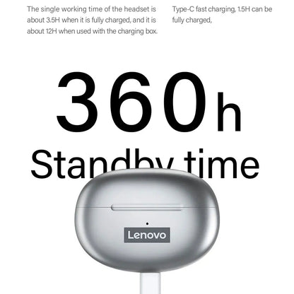 Handsfree Bluetooth Lenovo ThinkPlus LP5, TWS, Hvit