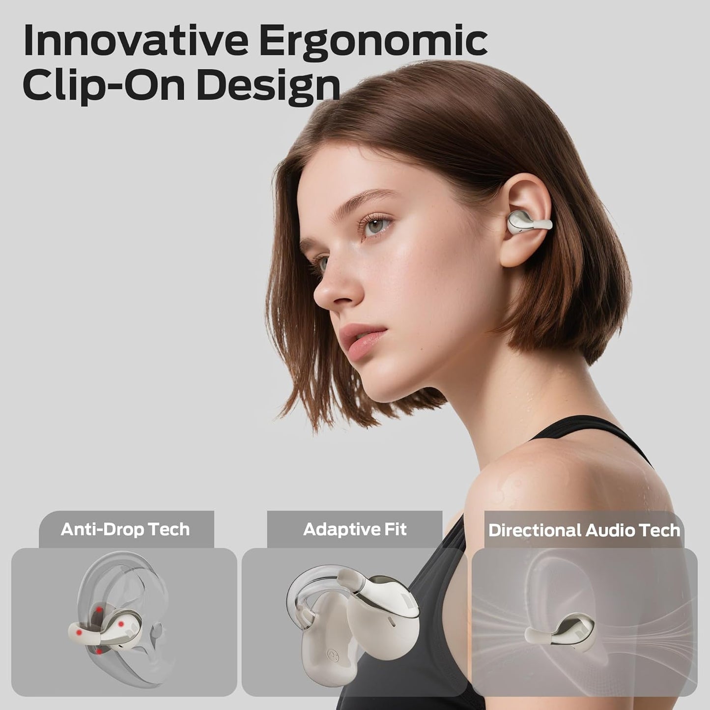 Handsfree Bluetooth Monster AC225, TWS, Lys krem