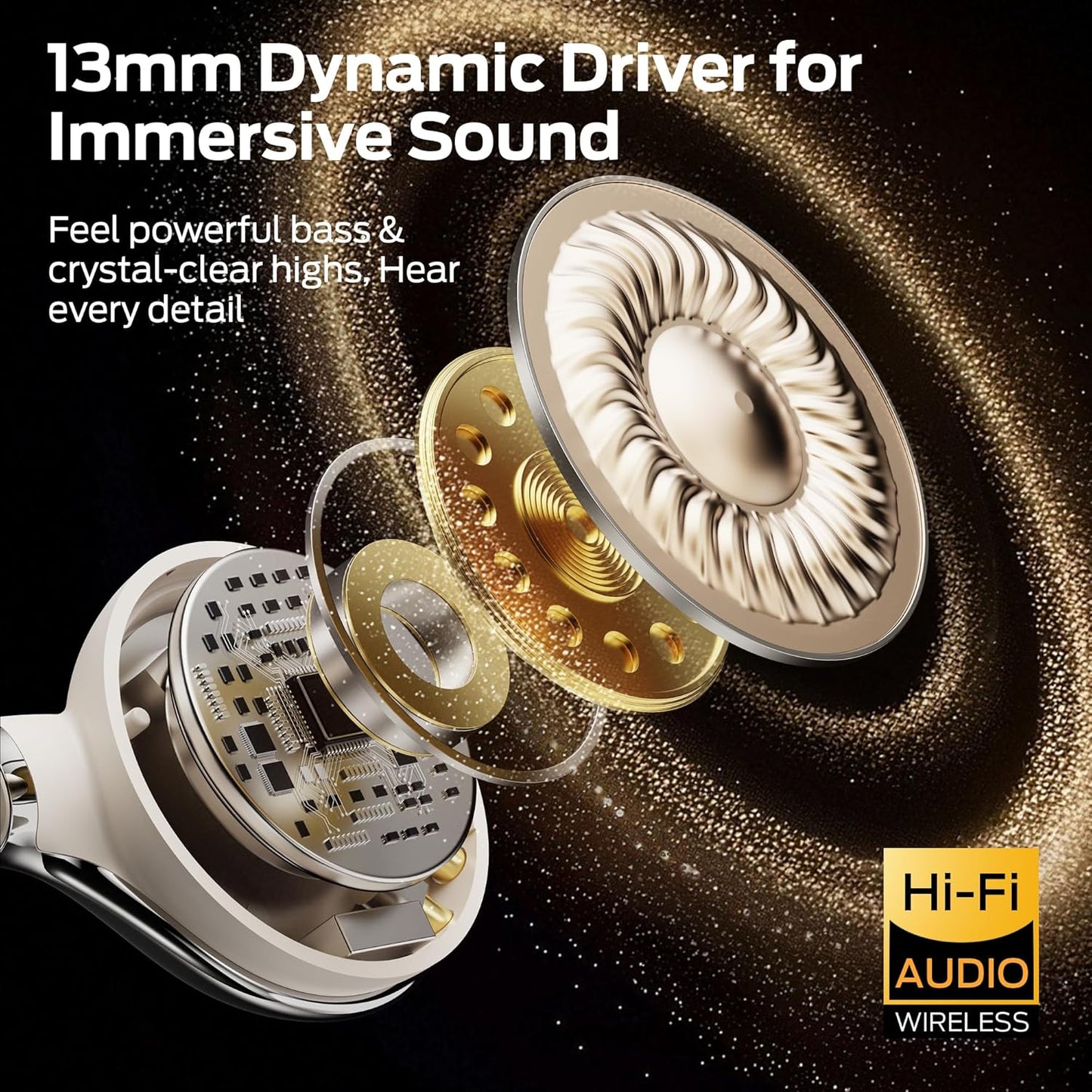 Handsfree Bluetooth Monster AC225, TWS, Lys krem