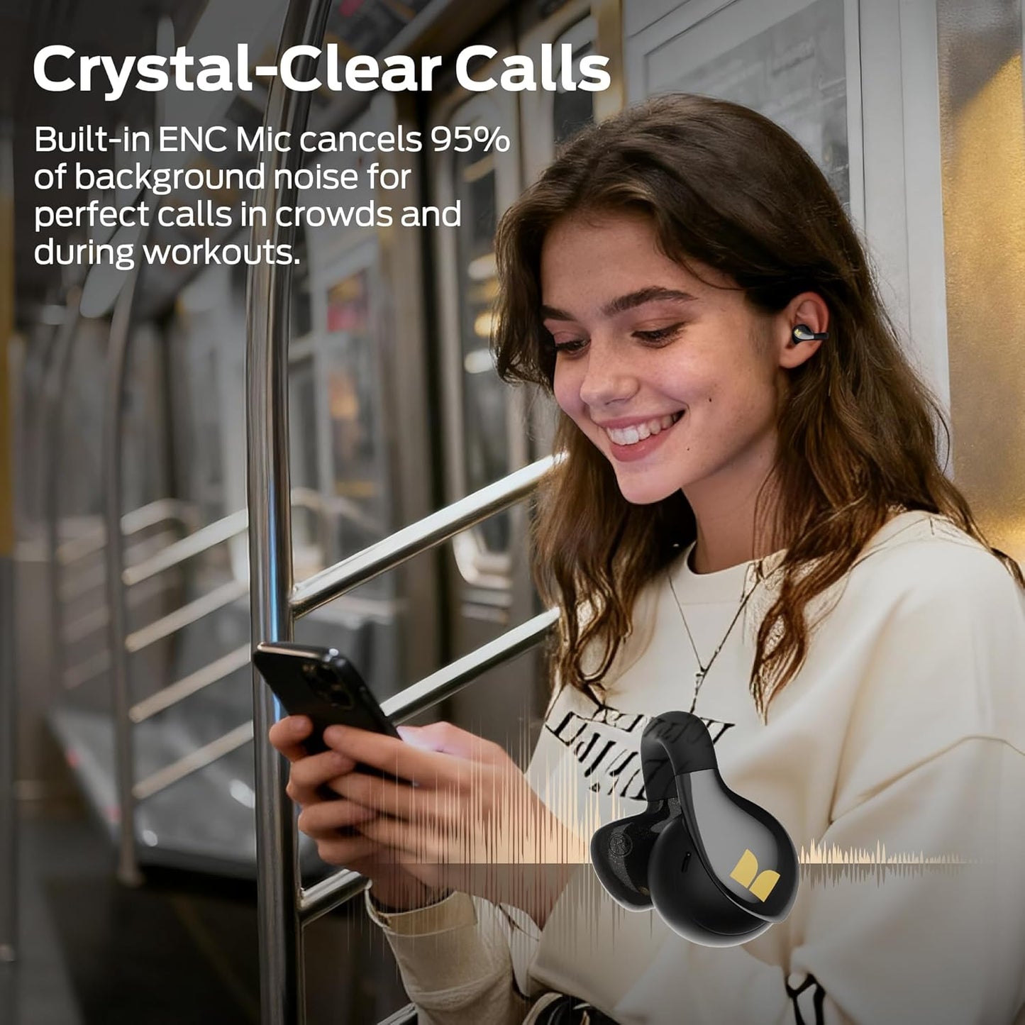 Handsfree Bluetooth Monster AC225, TWS, Svart