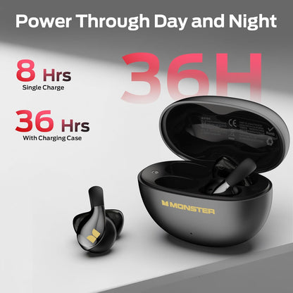 Handsfree Bluetooth Monster AC225, TWS, Svart