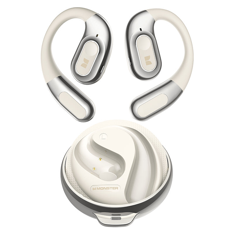 Handsfree Bluetooth Monster AC330 AI Oversettelse, TWS, Hvit