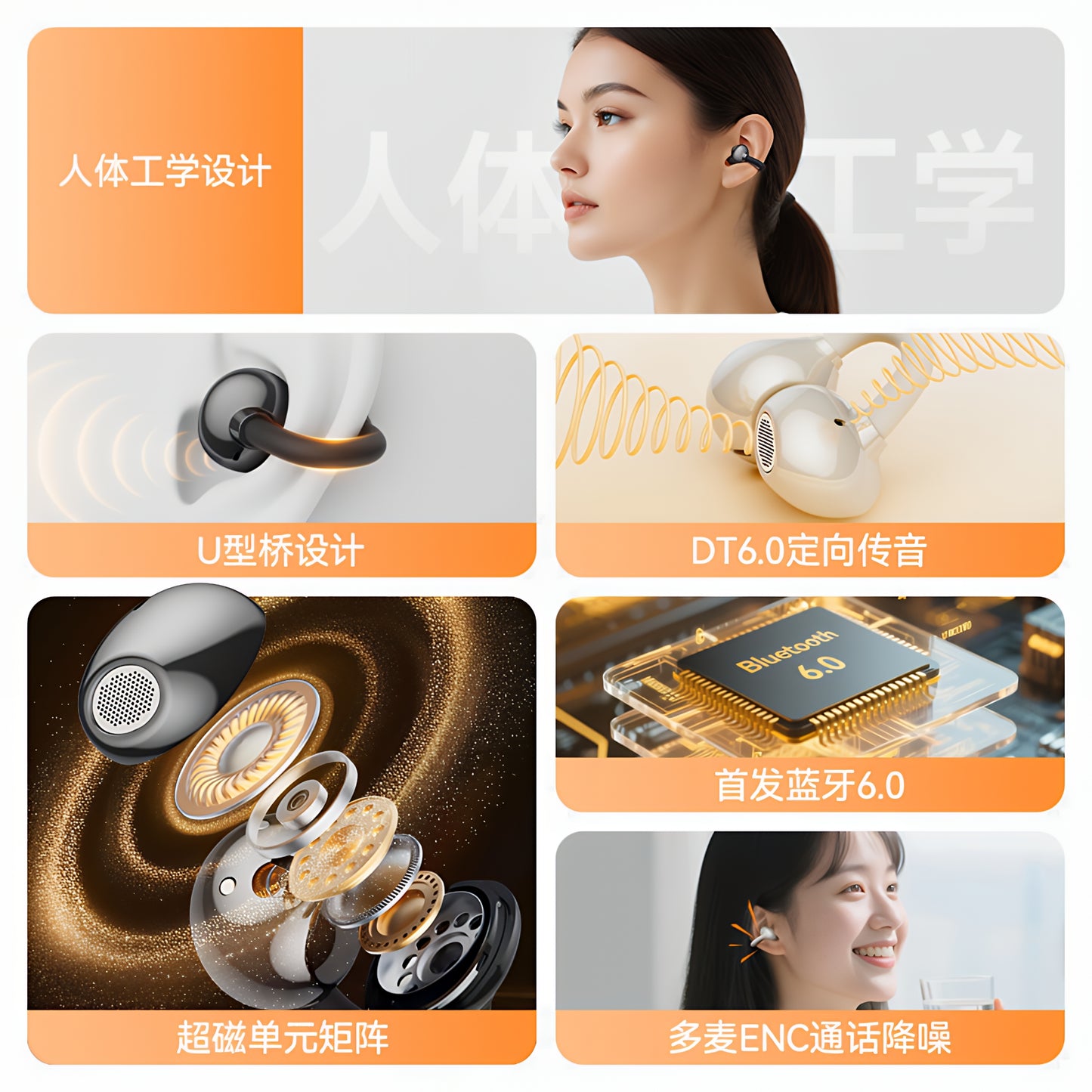 Handsfree Bluetooth Monster AirClip AC200, TWS, Svart
