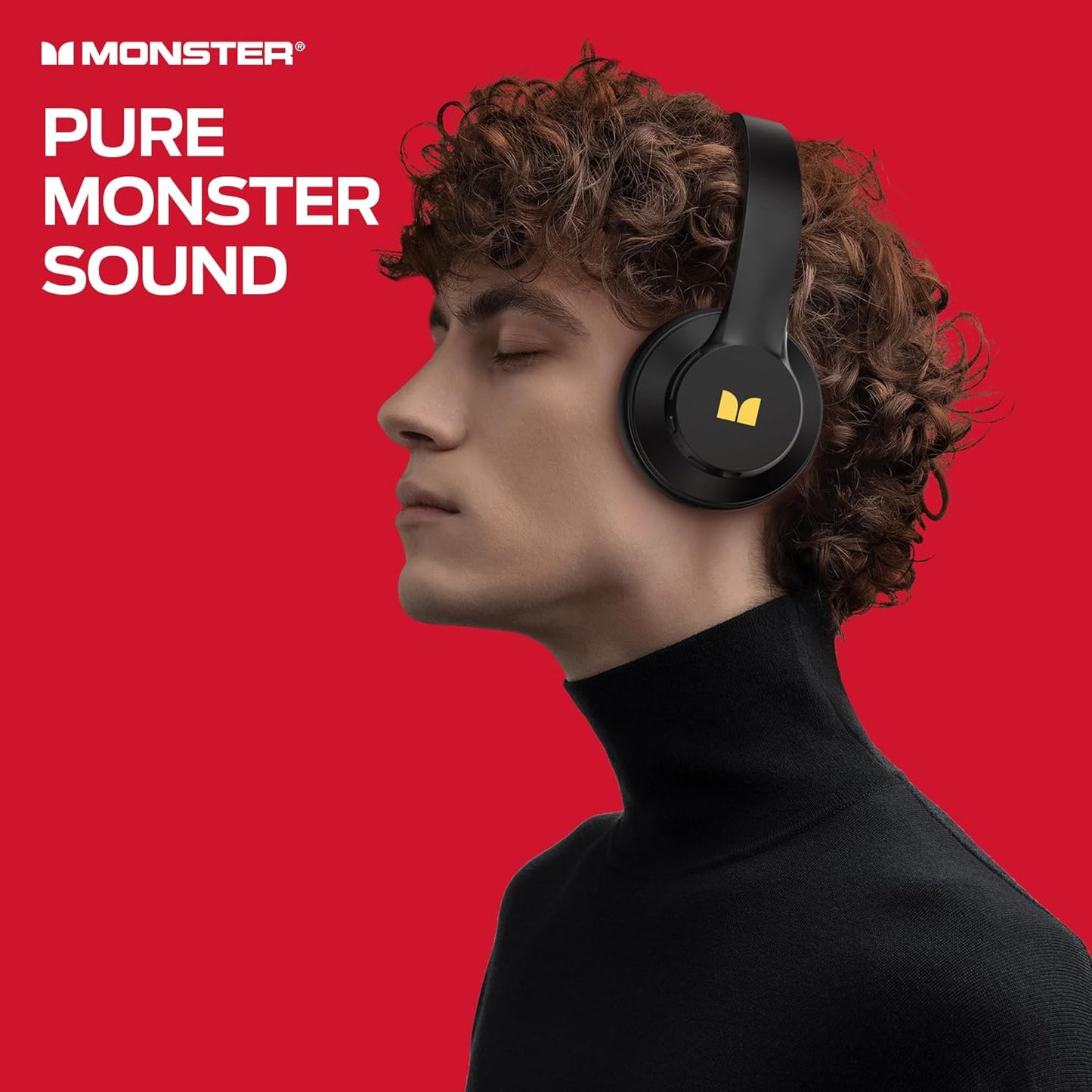 Handsfree Bluetooth Monster Mission 100, MultiPoint, A2DP, ANC, Svart