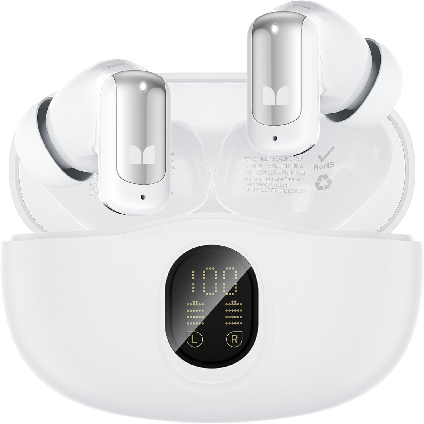 Handsfree Bluetooth Monster N-Lite 217, TWS, Hvit