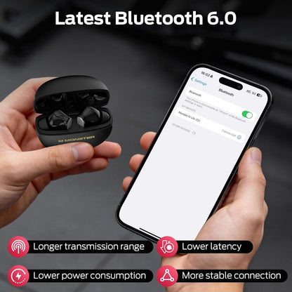 Handsfree Bluetooth Monster N-Lite 310, TWS, Svart