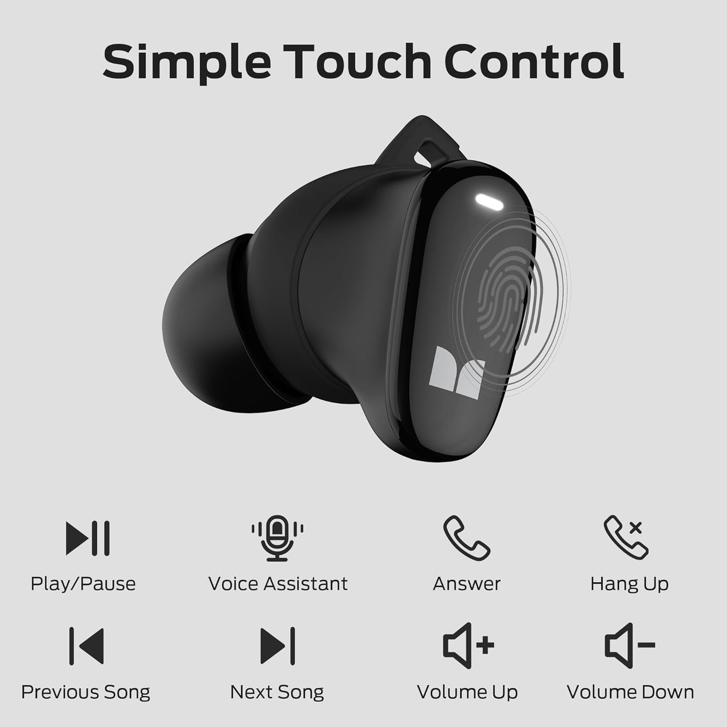 Handsfree Bluetooth Monster N-Lite 206, TWS, Svart