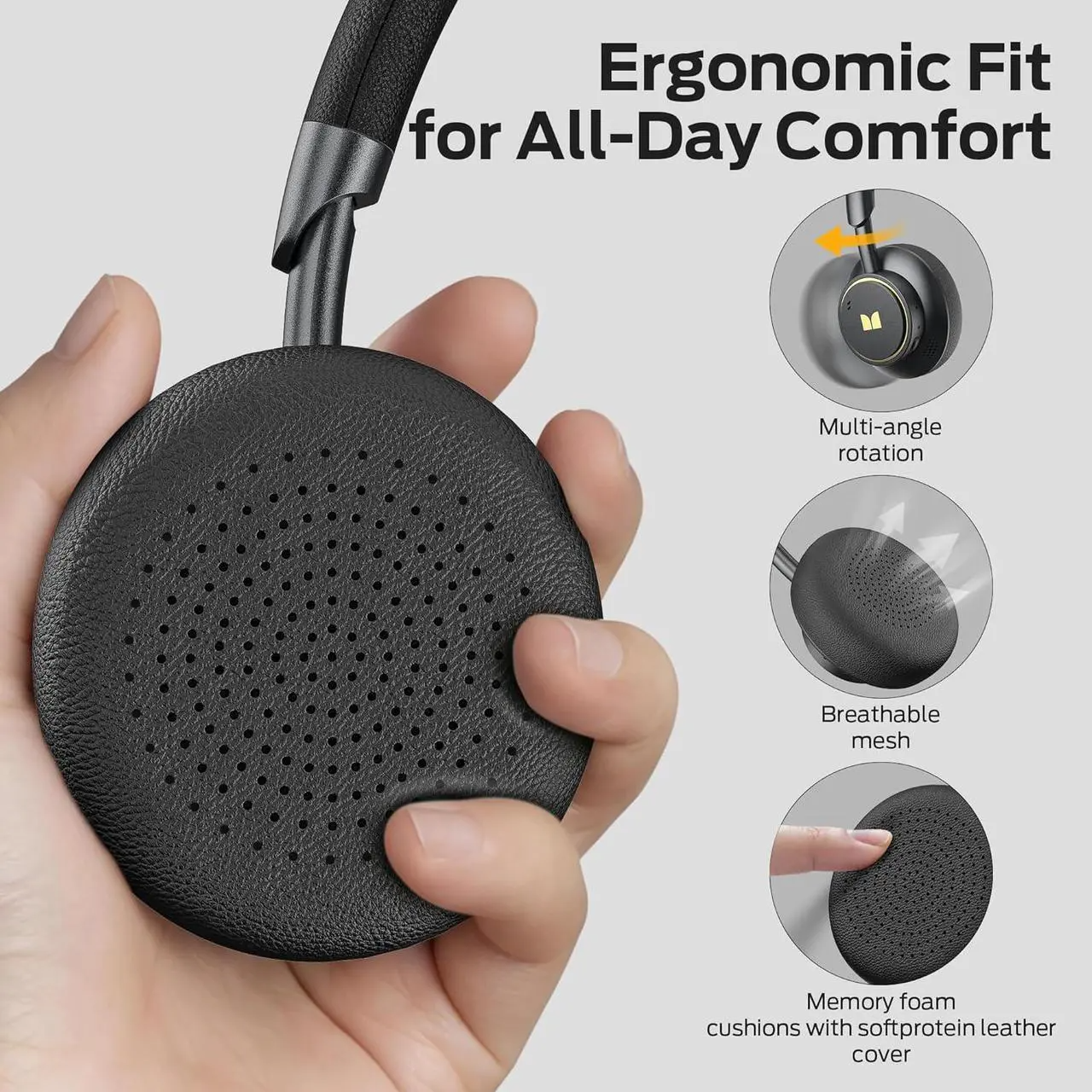 Bluetooth-håndfri Monster N-tune mini 02, A2DP, ANC, Svart