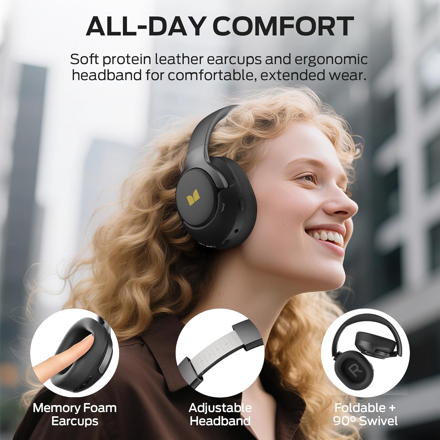 Handsfree Bluetooth Monster Persona 5th, MultiPoint, A2DP, ANC, Svart
